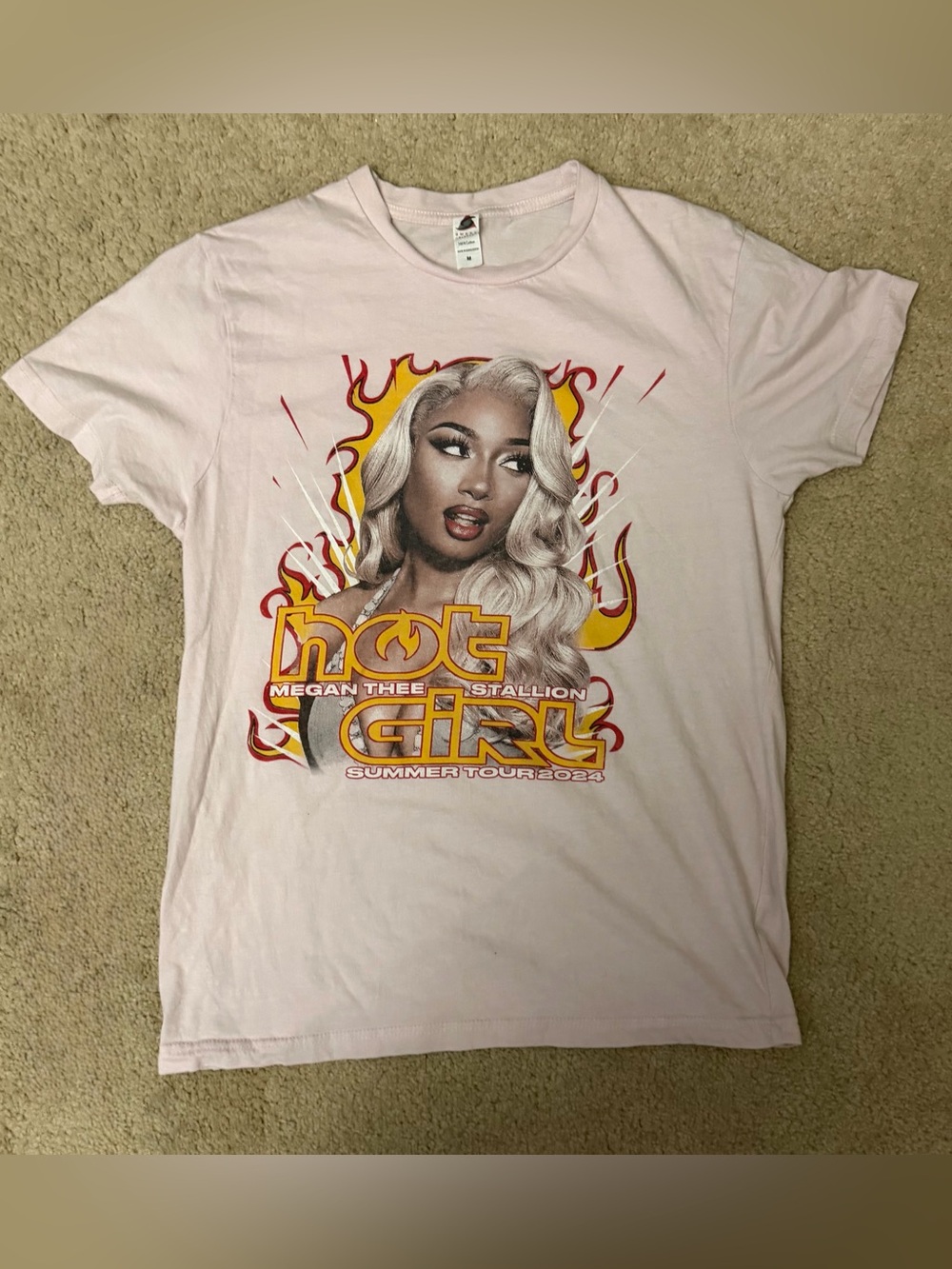 Megan Thee Stallion Hot Girl Summer Tour 2024 Tee Pink M